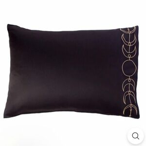 Black Pillow with Gold Embroidery
